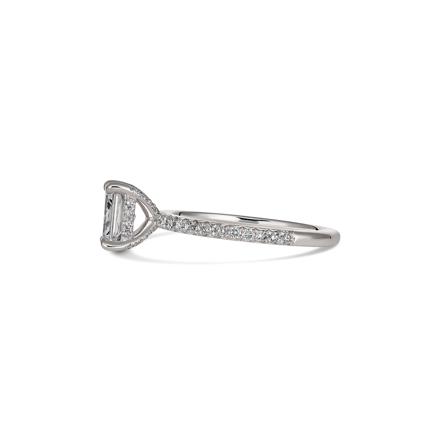Classic Engagement Radiant Cut Diamond Ring | Platinum