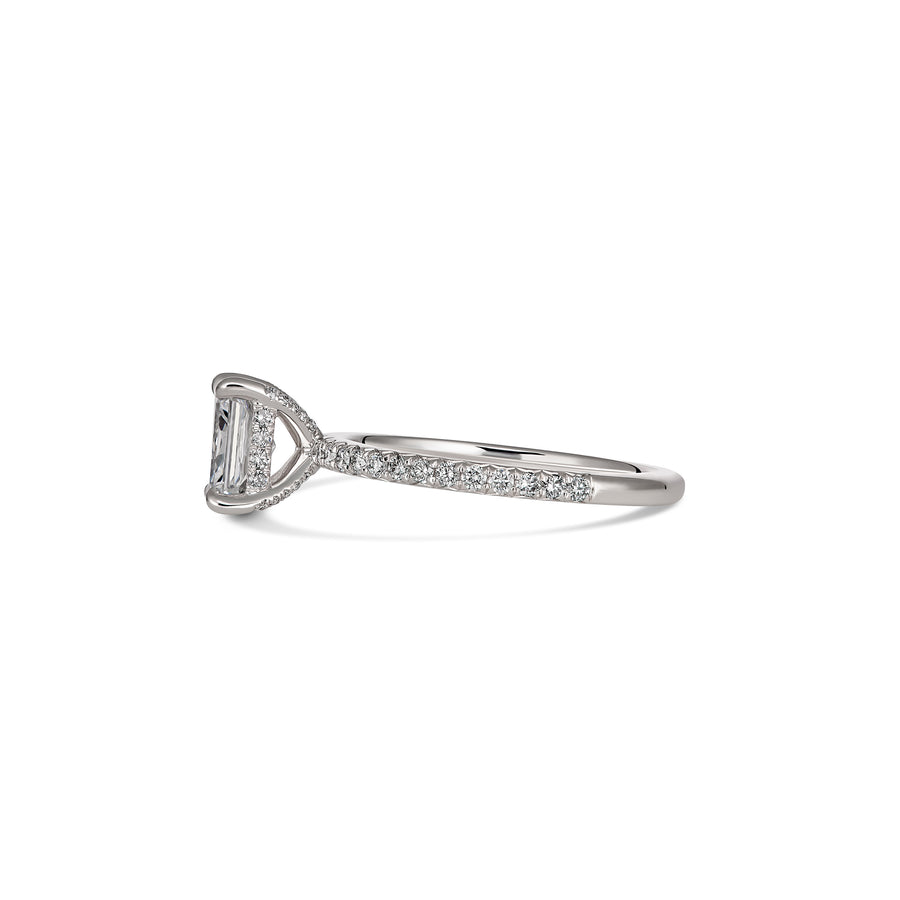 Classic 4 Claw Radiant Cut Diamond Engagement Ring | Platinum