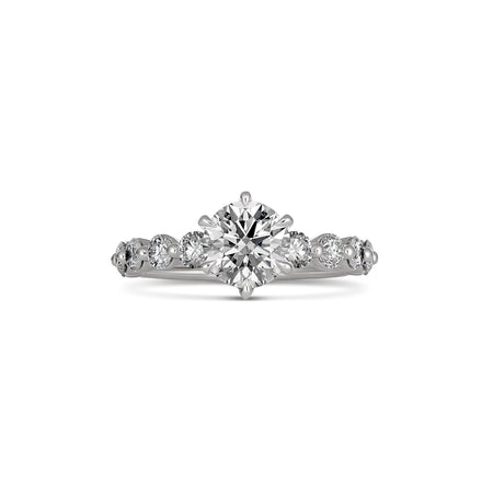 Classic Crawford Round Brilliant Cut Diamond Engagement Ring | Platinum
