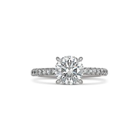 Classic Crawford Round Brilliant Cut Diamond Engagement Ring | Platinum