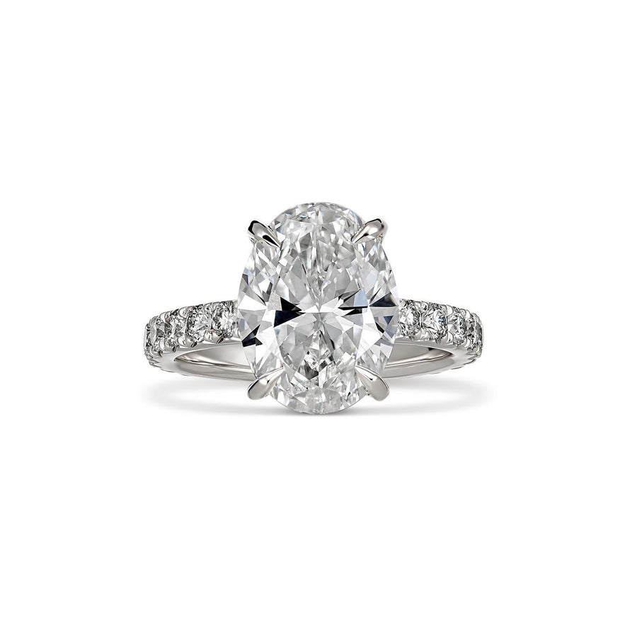 Hot Rocks® Collection Oval Cut Four Claw Diamond Engagement Ring | White Gold
