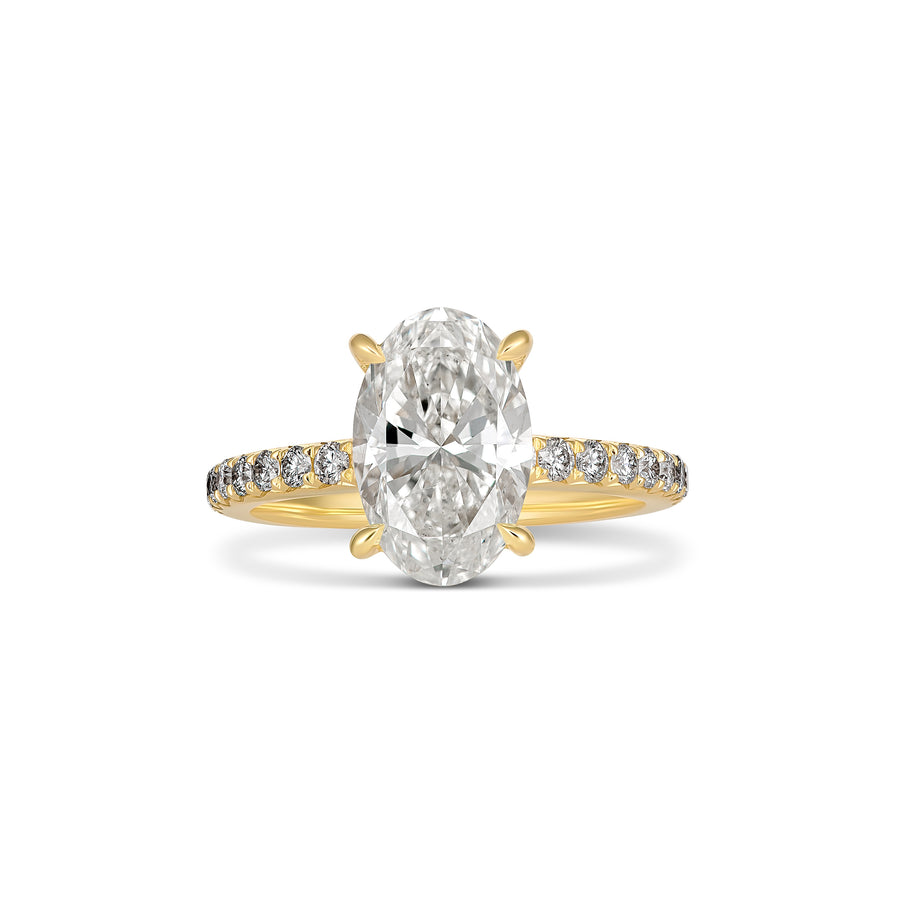 Hot Rocks® Collection Oval Cut Diamond Engagement Ring | Yellow Gold