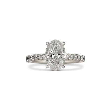 Hot Rocks® Crawford Oval Cut Diamond Engagement Ring | Platinum
