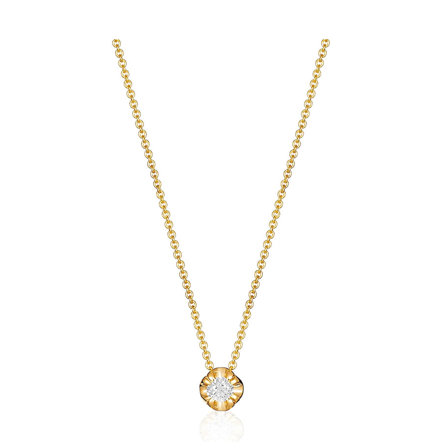 Gold small diamond necklace Clearance