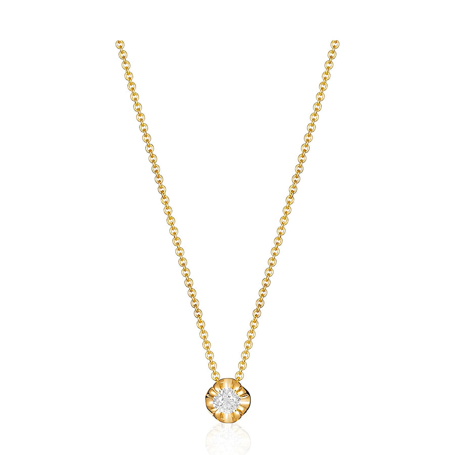 Allure Small Diamond Pendant Necklace | White Gold