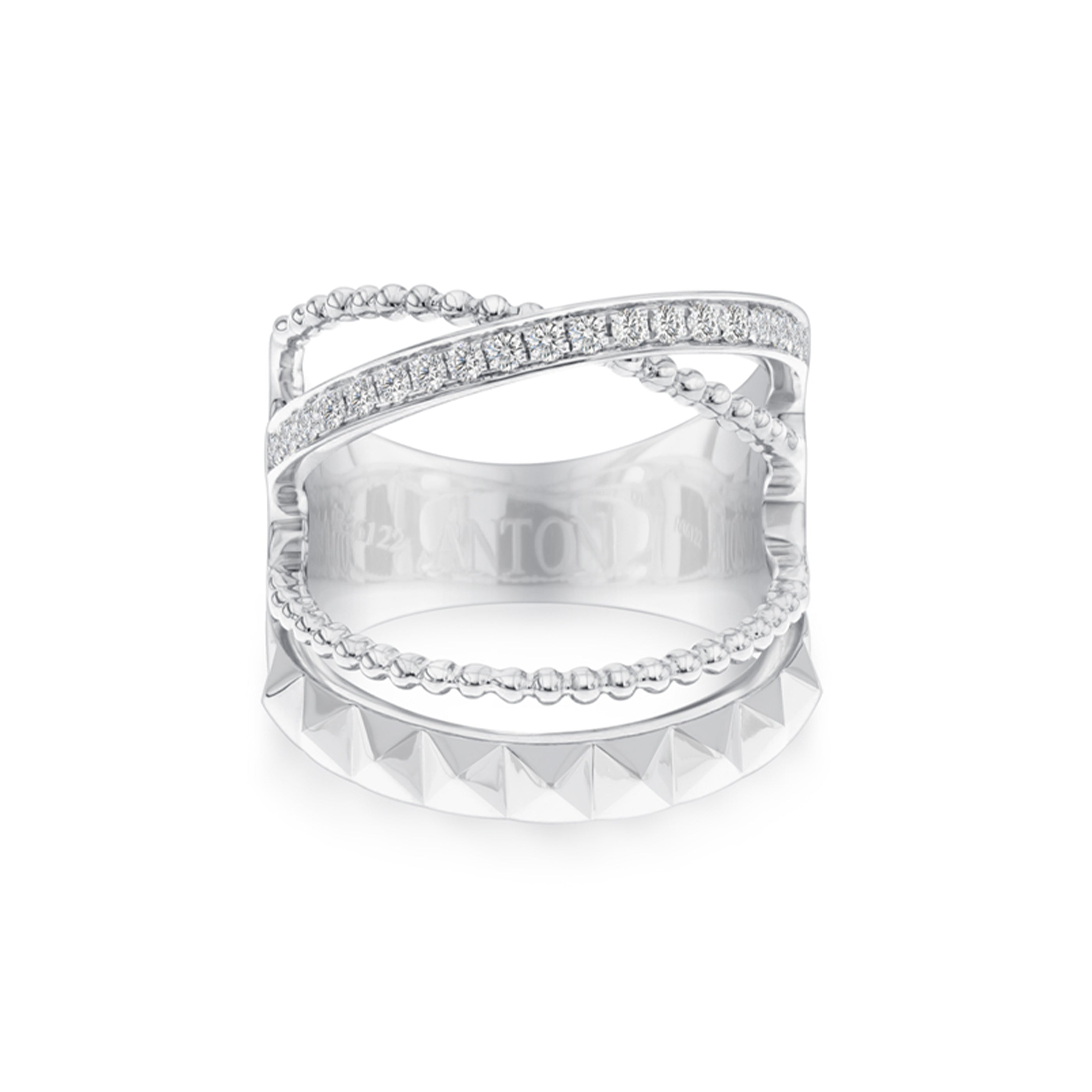 R.08® Split Ring | White Gold - RS-R36122-WG-1 - ANTON Jewellery