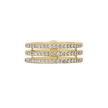 Capri Dreaming® Sunset 3-Row Diamond Ring | 18K Yellow Gold