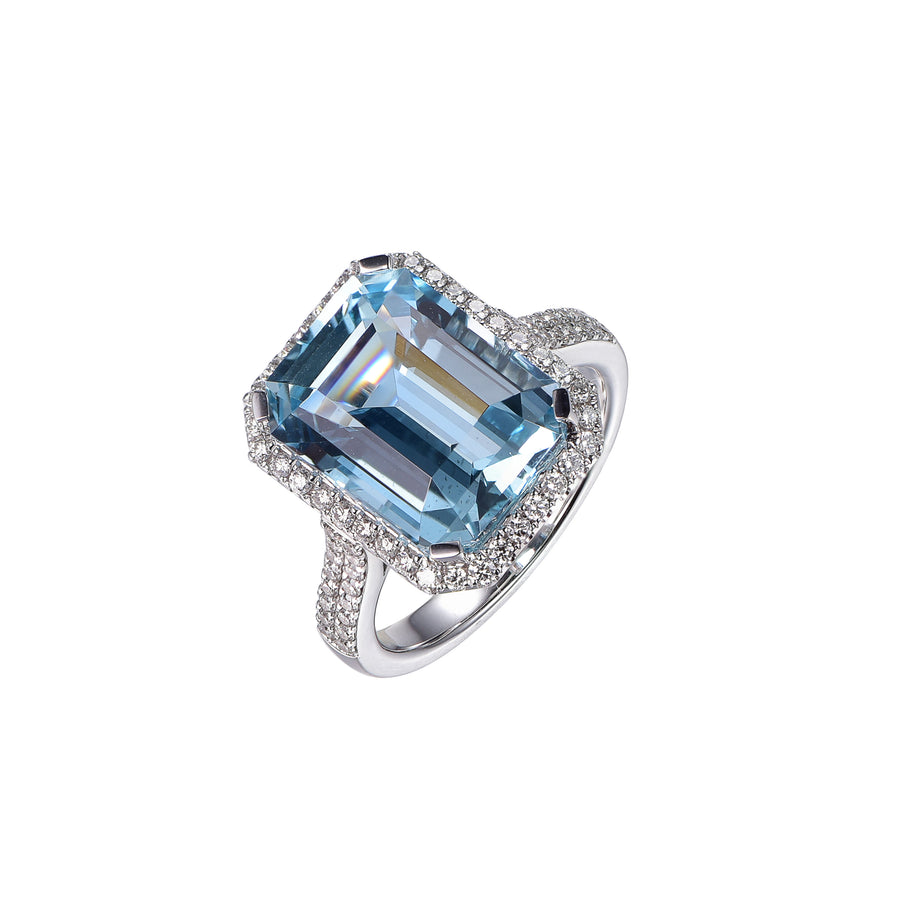 Regal Collection® Aquamarine and Diamond Ring | White Gold