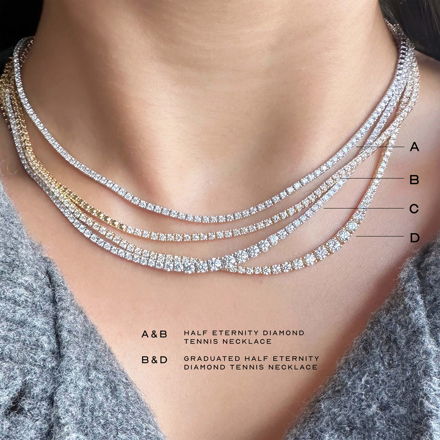 Promotional Finds Graduated Half Eternity Natural Diamond Tennis