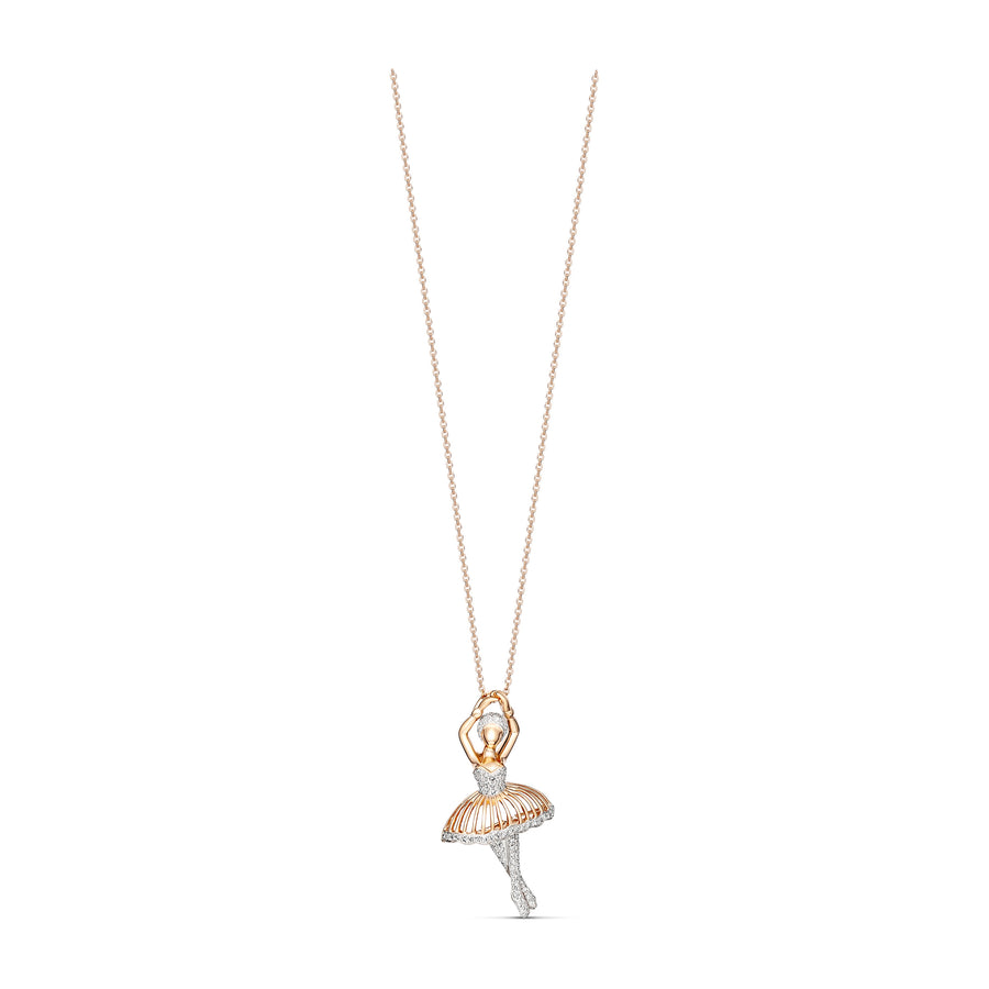 Little Rocks® Ballerina Pendant Necklace | 18K Rose Gold