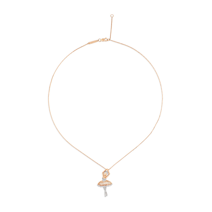 Little Rocks® Ballerina Pendant Necklace | 18K Rose Gold