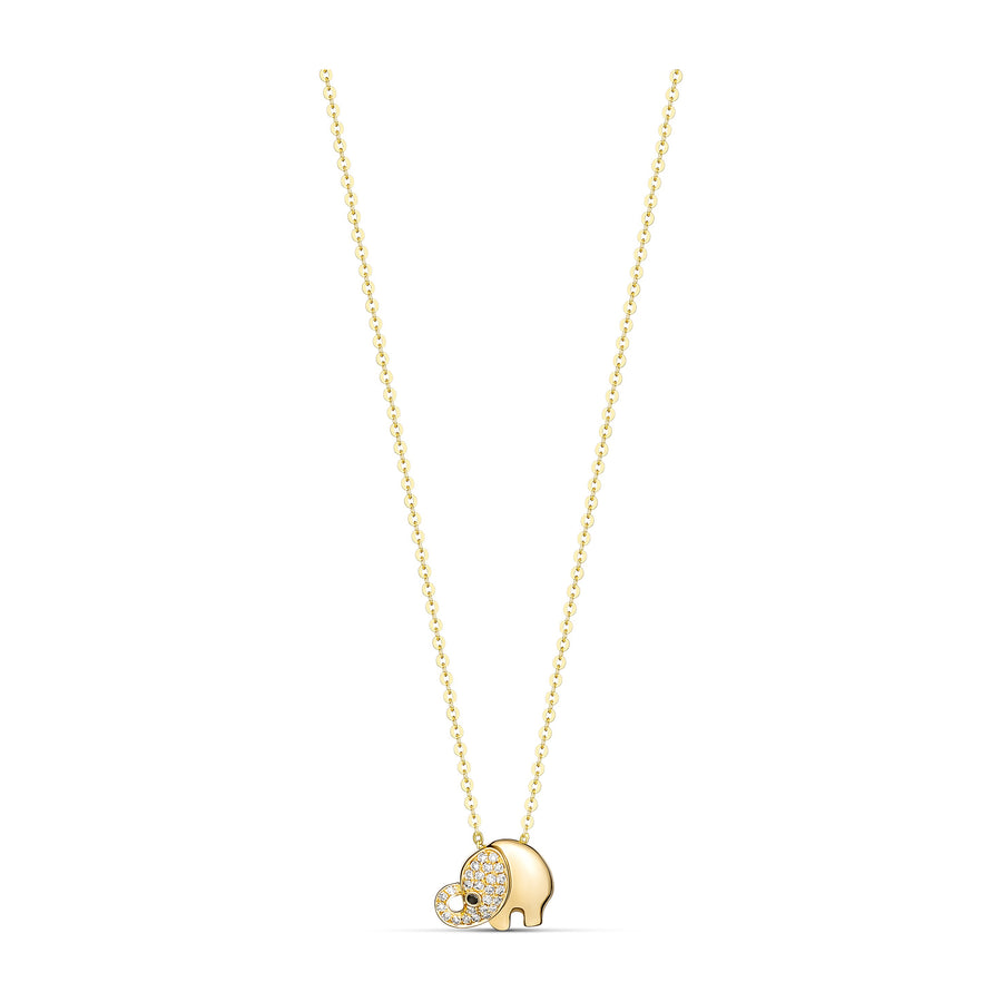 Little Rocks® Elephant Pendant Necklace | 18K Yellow Gold