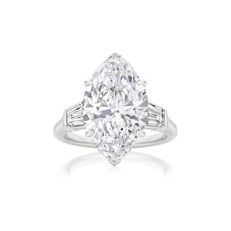Hot Rocks® Amalia Marquise Cut Diamond Engagement Ring | 18K White Gold