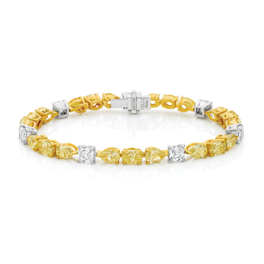 Hello Yellow ™ Yellow and White Diamond Bracelet | White Gold