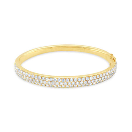 Artisan Diamond Bangle | Yellow Gold