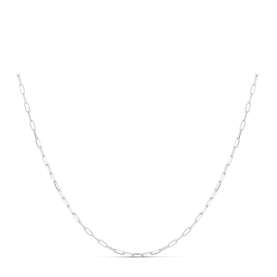 Capri Dreaming™ Paperclip Medium Necklace | White Gold