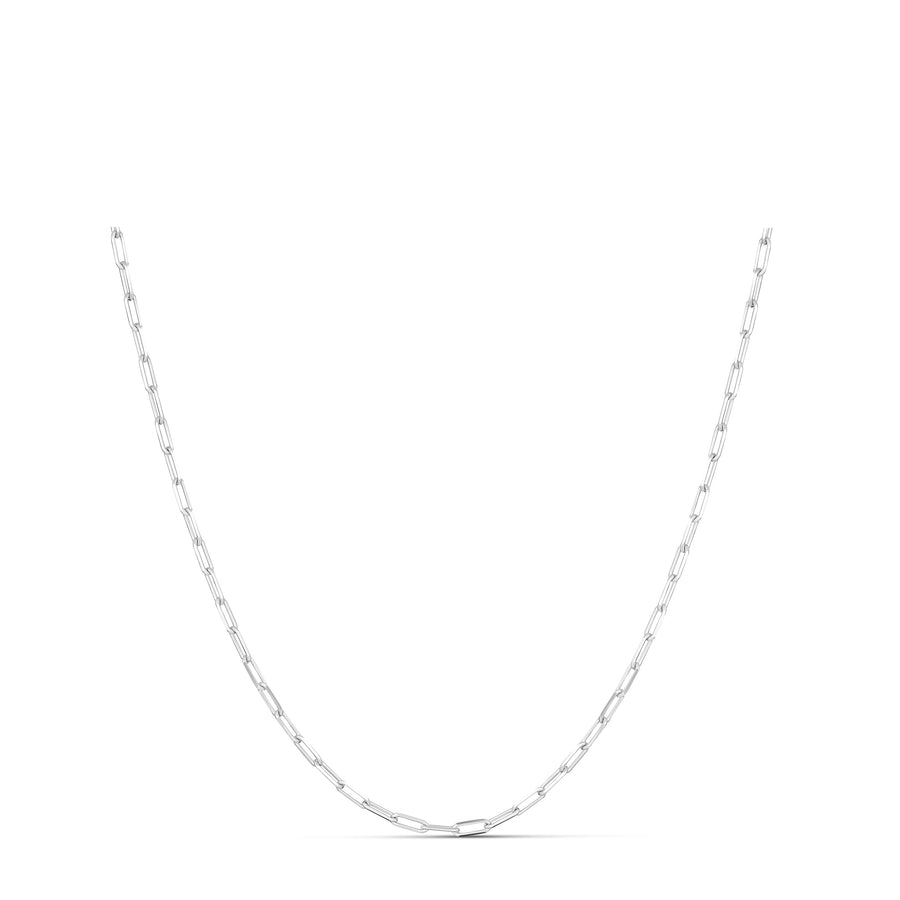 Capri Dreaming™ Paperclip Large Necklace | White Gold