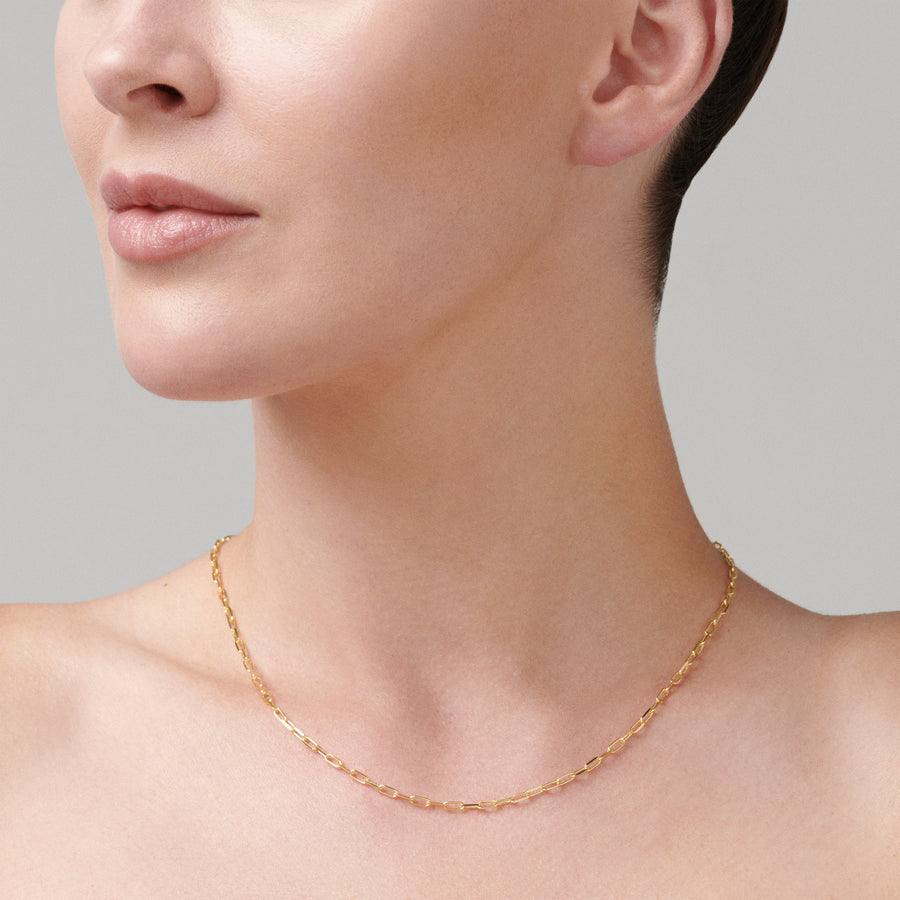Capri Dreaming® Paperclip Large Necklace | Yellow Gold