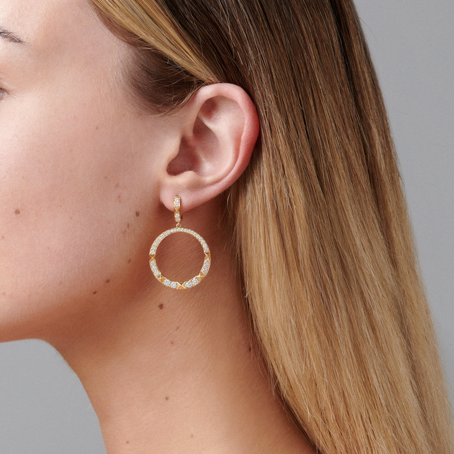 R.08™ Pendant Earrings | Yellow Gold