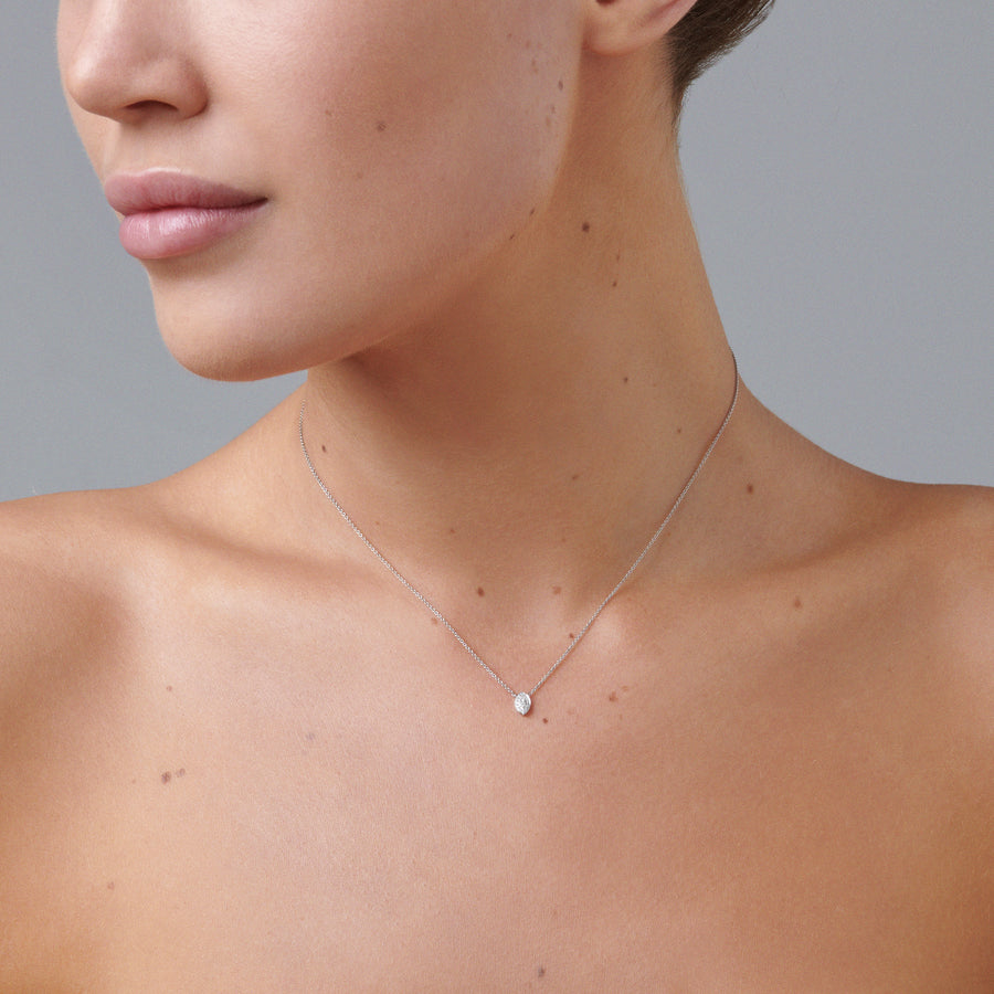 Promise Mini Marquise Diamond Necklace | White Gold