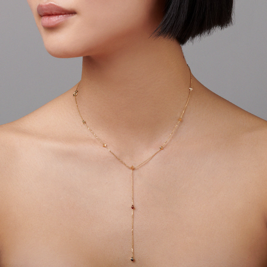 R.08™ Lariat Necklace | Yellow Gold