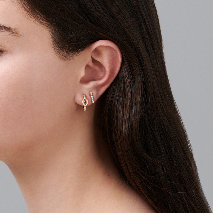 Icon Diamond Bar Earrings | Yellow Gold