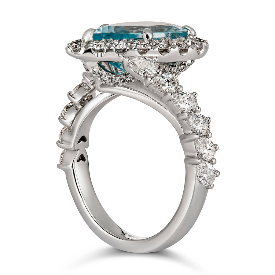 Regal Collection® Aquamarine Pear Ring | White Gold