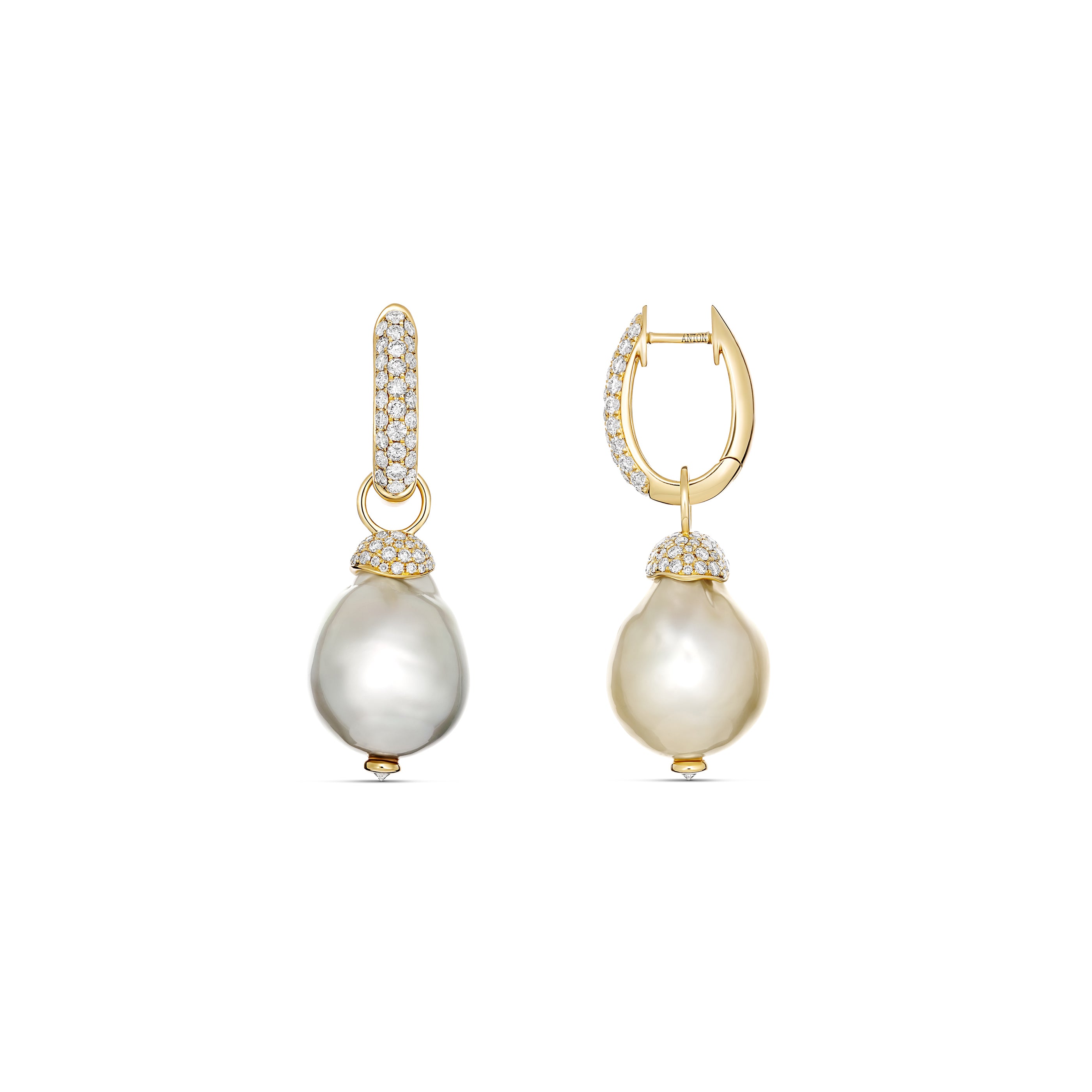 AAA Freshwater Pearl Earrings | Real Pearl Drop Earrings | Pearl Diamo –  Huge Tomato