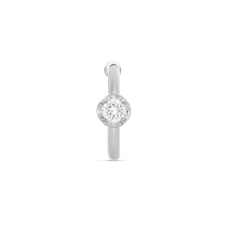 Allure Single Diamond Ear Cuff | 18K White Gold