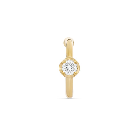 Allure Single Diamond Ear Cuff | 18K Yellow Gold