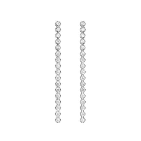 Allure Statement Drop Earrings | White Gold