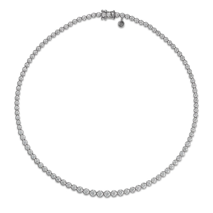 Allure Tennis Diamond Necklace | White Gold