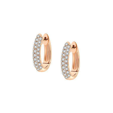 Artisan Oval Huggies | Rose Gold
