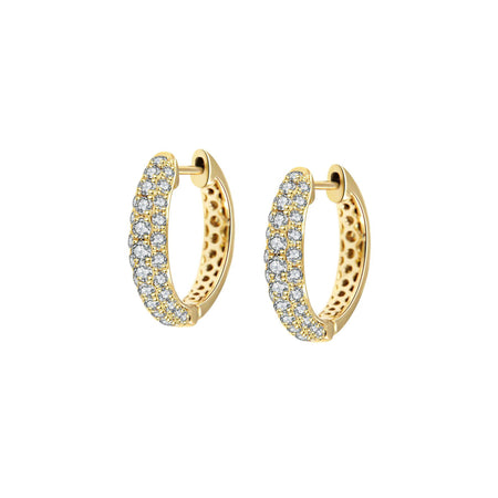 Artisan Round Huggies | Yellow Gold