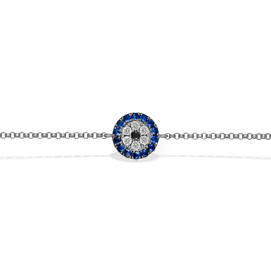 Capri Dreaming™ Evil Eye Diamond Bracelet | White Gold