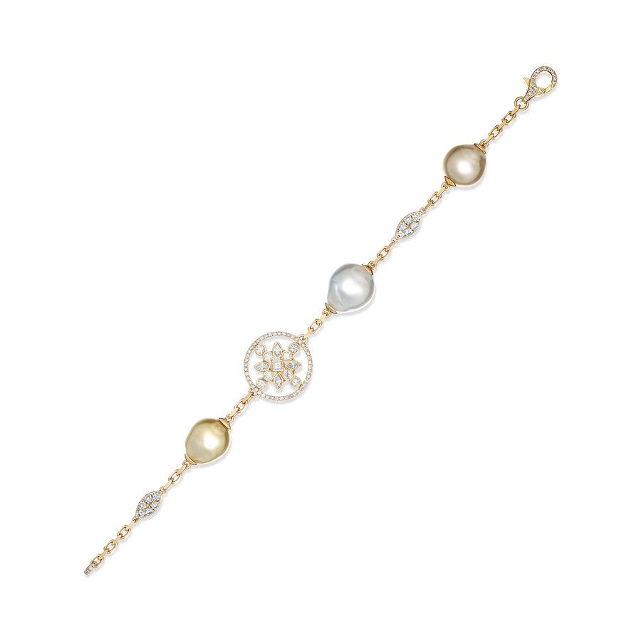 Classic Pearl Feature Bracelet | Yellow Gold