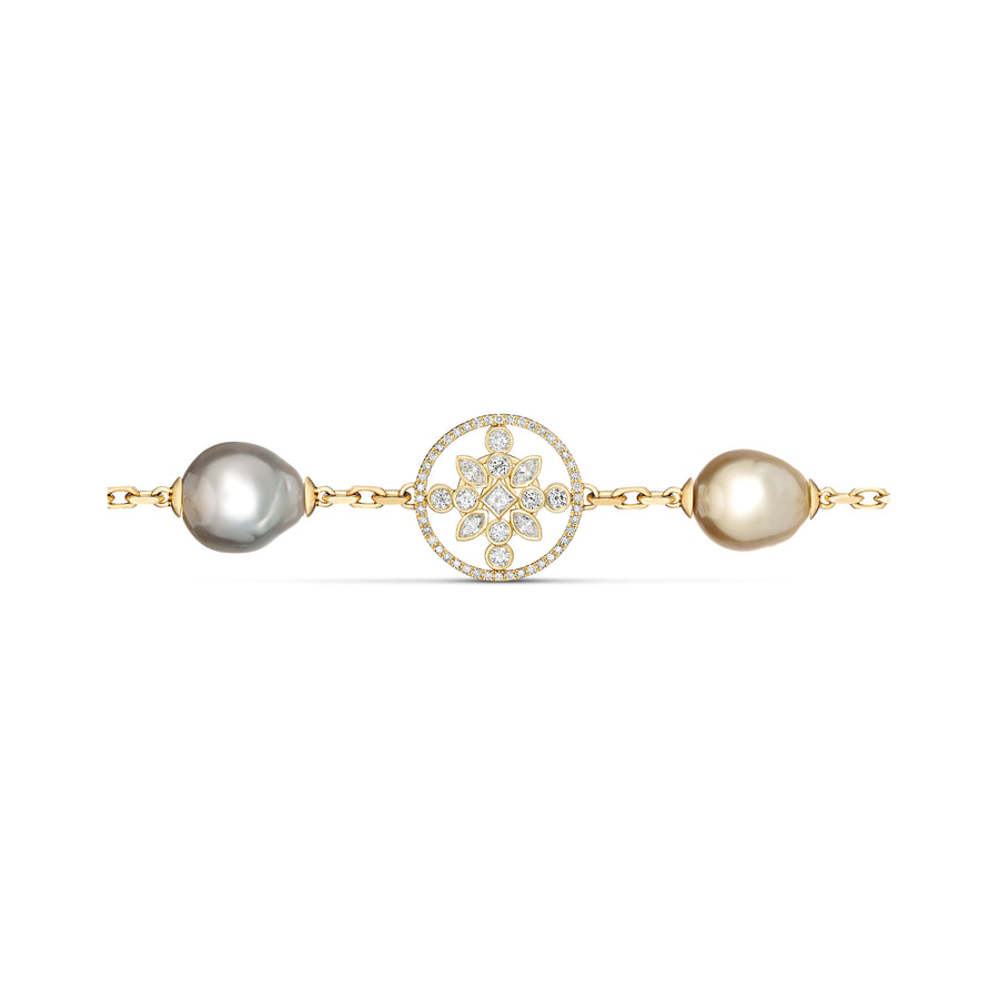 Classic Pearl Feature Bracelet | Yellow Gold