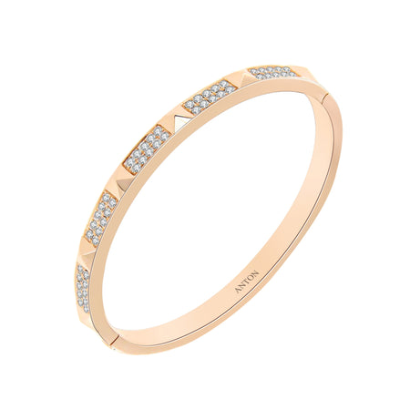 R.08® Deux Diamond Bangle | Rose Gold