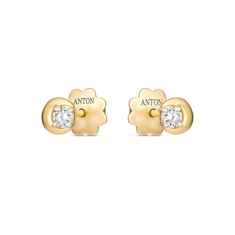 The Little Rocks® Crescent Stud Earrings | 18K Yellow Gold