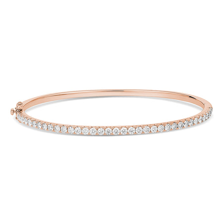 Krisscut Half Moon Bangle | 18K Rose Gold