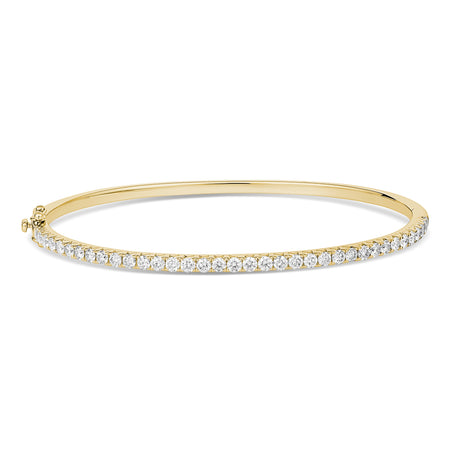 Krisscut Half Moon Bangle | Yellow Gold