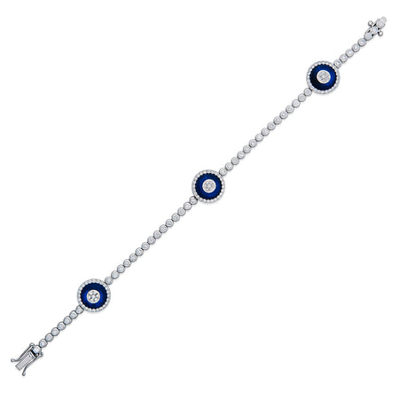 Capri Dreaming® Evil Eye Diamond Bracelet | White Gold