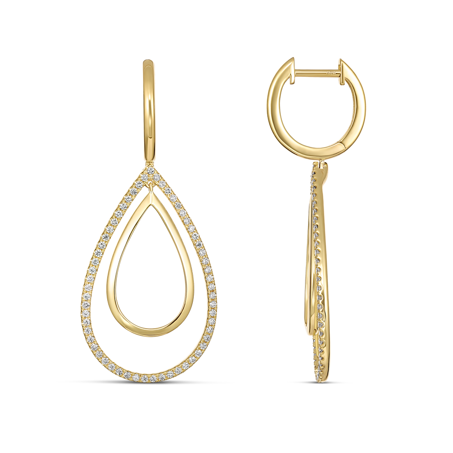 Capri Dreaming® Breeze Single-Diamond Drop Earrings | Yellow Gold