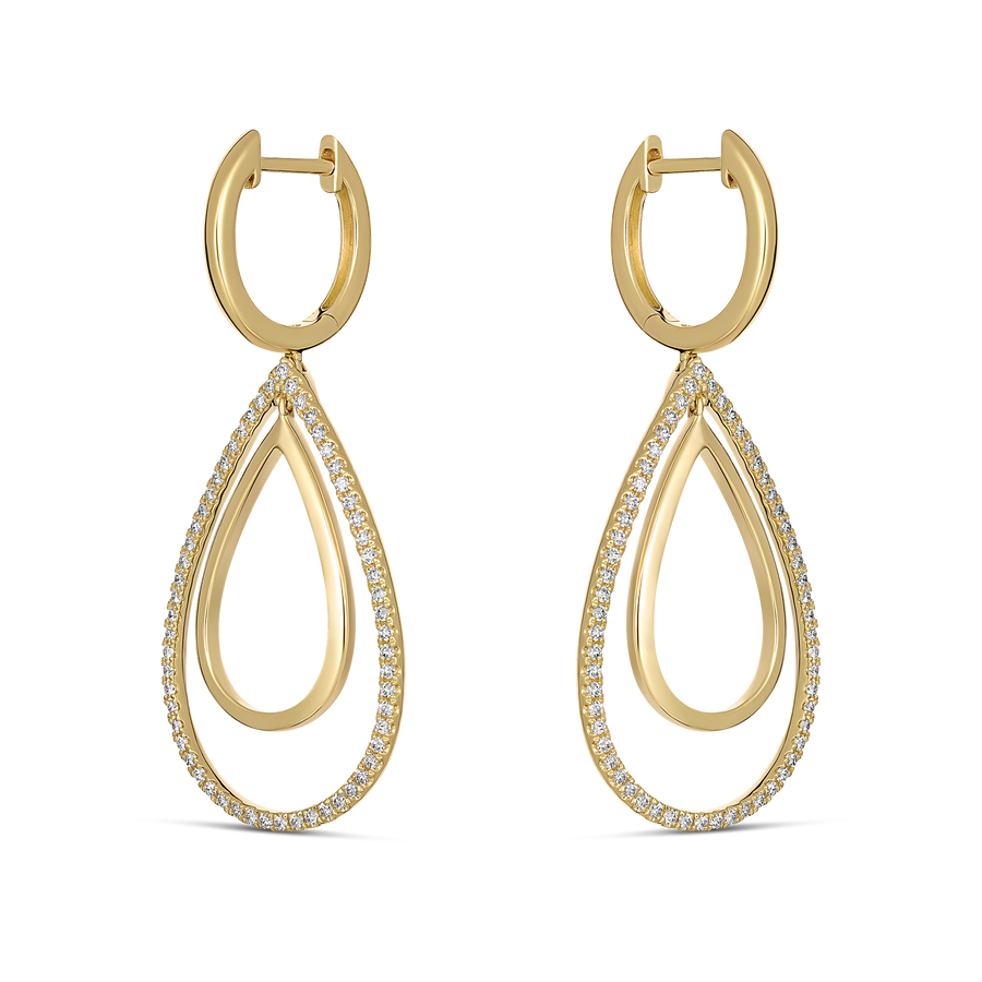 Capri Dreaming® Breeze Single-Diamond Drop Earrings | Yellow Gold