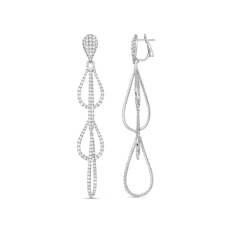 Capri Dreaming® Breeze Pavé Tear Drop Earrings | White Gold