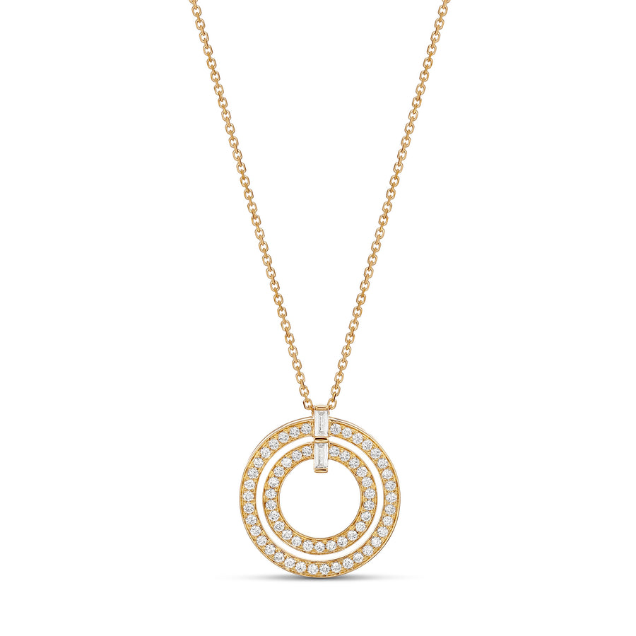 Lighthouse® Double Diamond Pendant Necklace | Yellow Gold