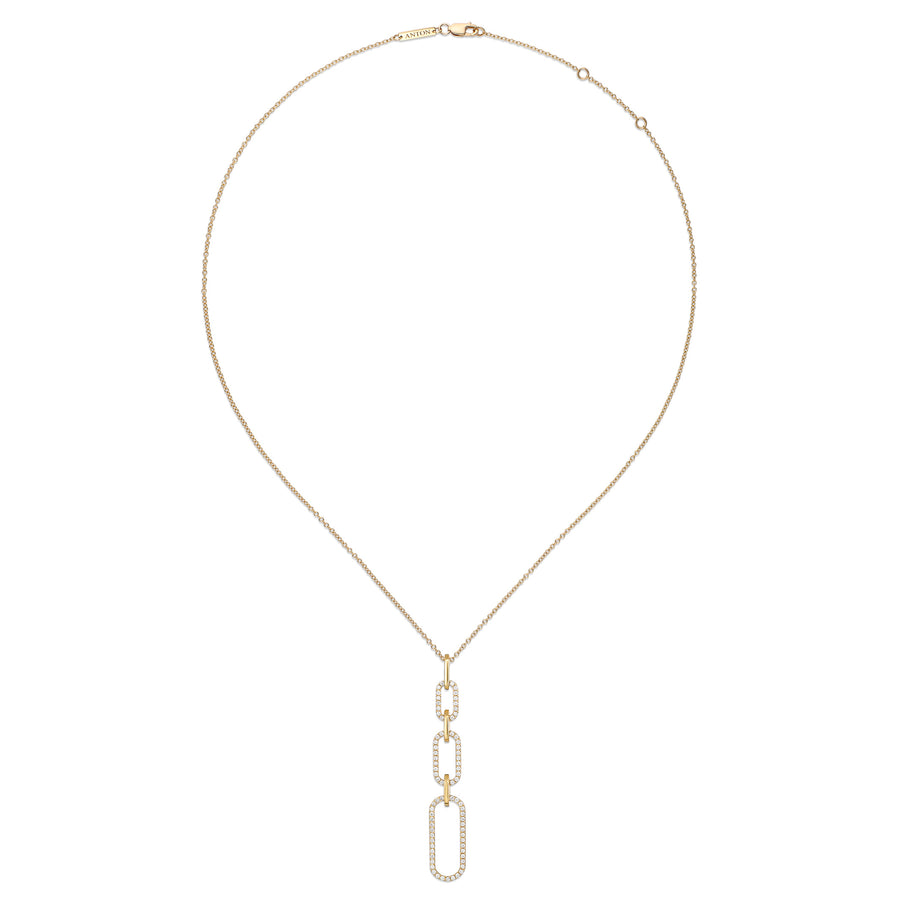 Capri Dreaming™ Paperclip Diamond Pendant Necklace | Yellow Gold