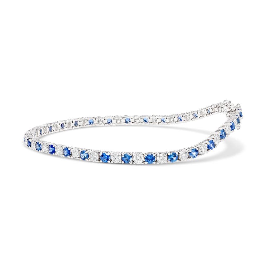 Tennis | Classic Diamond and Sapphire Tennis Bracelet