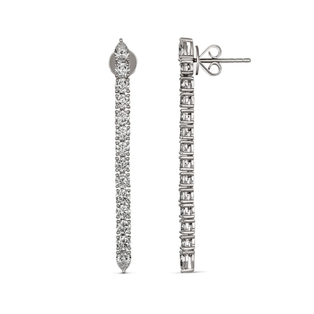 Waterfall Classic Statement Diamond Earrings | White Gold