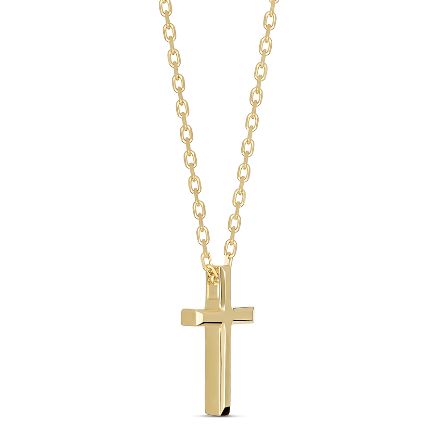 Mens solid online gold cross